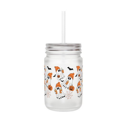 Halloween Glass Mason Jar Tumbler