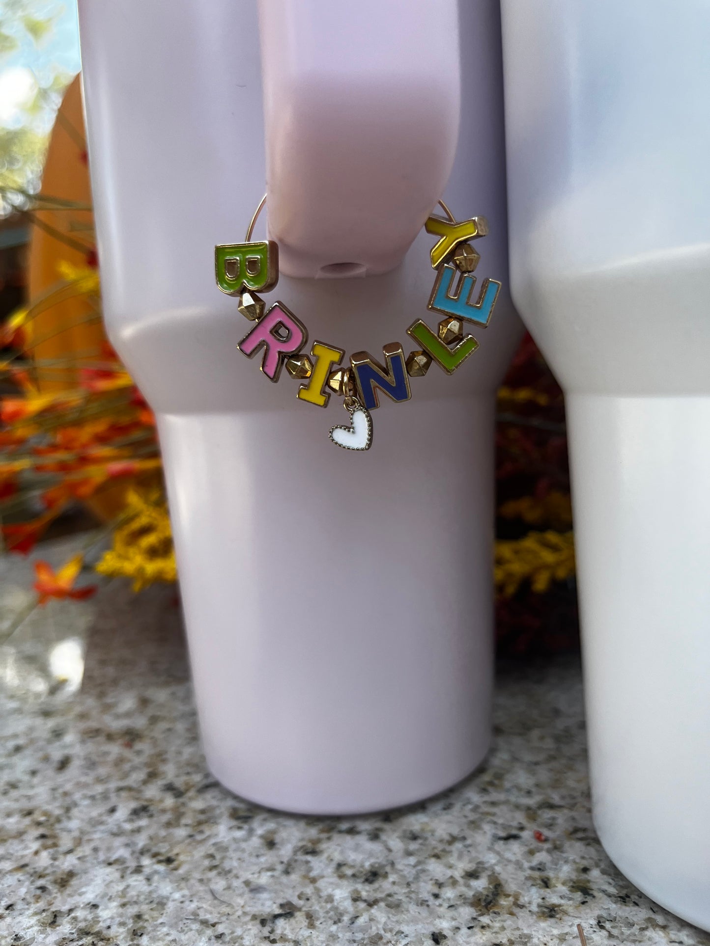 Personalized Tumbler Charm Name Tag Accessories