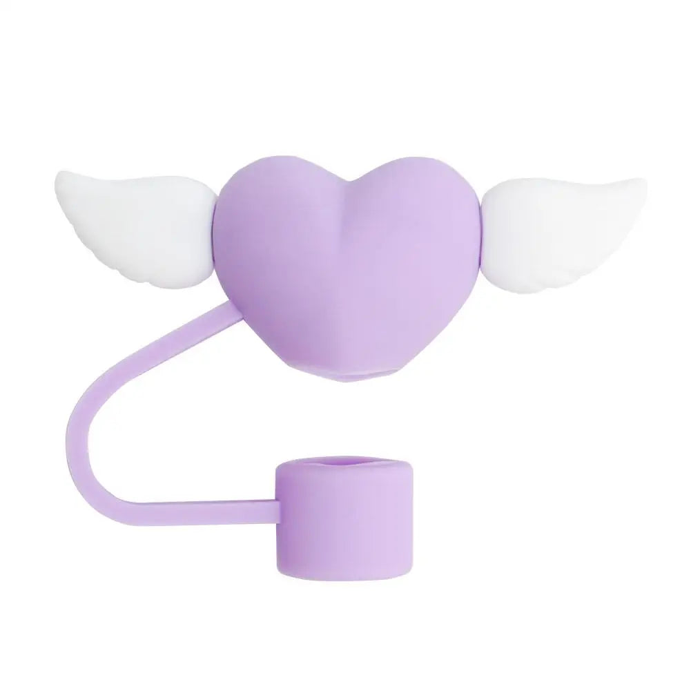 Love Wings Straw Covers Cap Toppers For Stanley 30/40 Oz Tumbler Cups Reusable Silicone Cute Straw Tips Lids Protectors