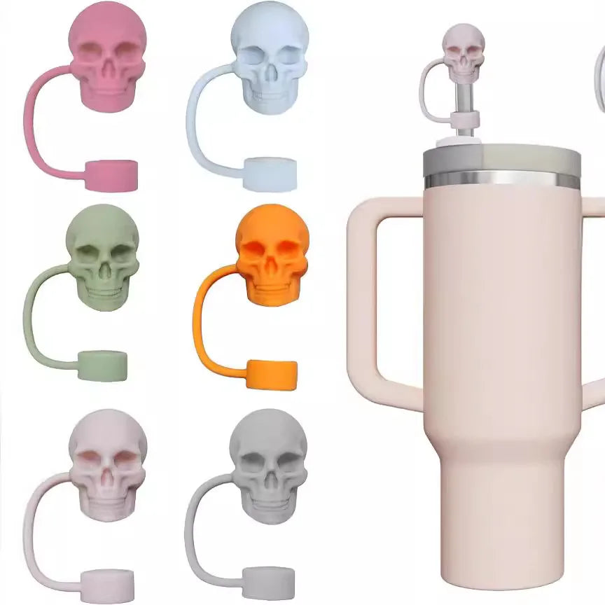 Halloween Skull Straw Covers Cap for Stanley Cup, Straw Covers Cap for Stanley Tumblers Accessories