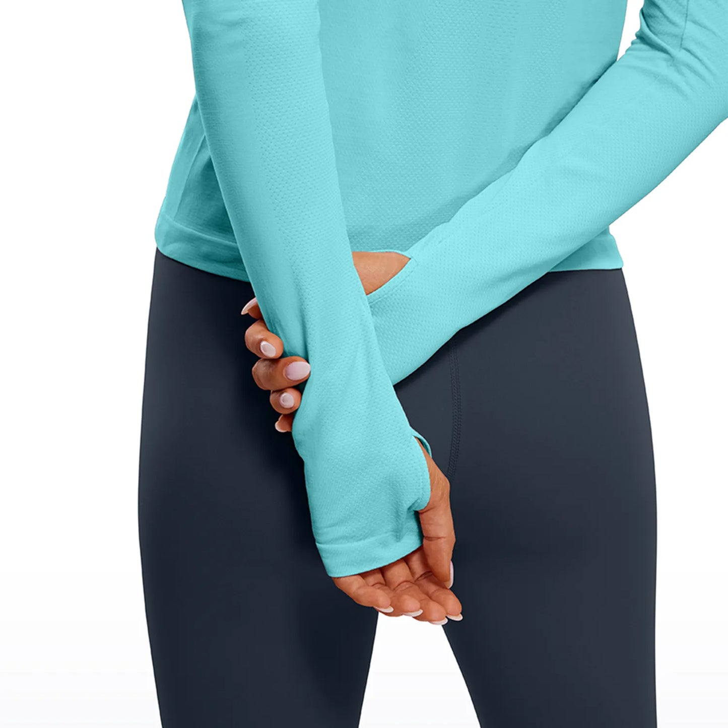 Winter Seamless Ribbed Workout Long Sleeve Shirt