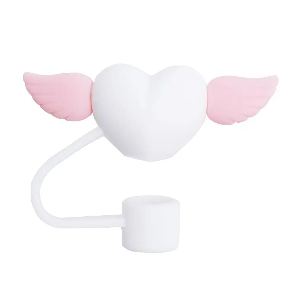 Love Wings Straw Covers Cap Toppers For Stanley 30/40 Oz Tumbler Cups Reusable Silicone Cute Straw Tips Lids Protectors