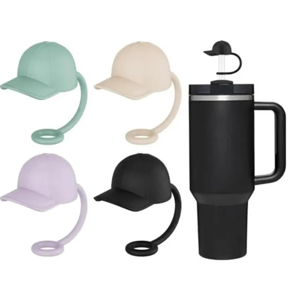 1 PCS Cute Hat & Ball Cap Straw Covers For Tumblers